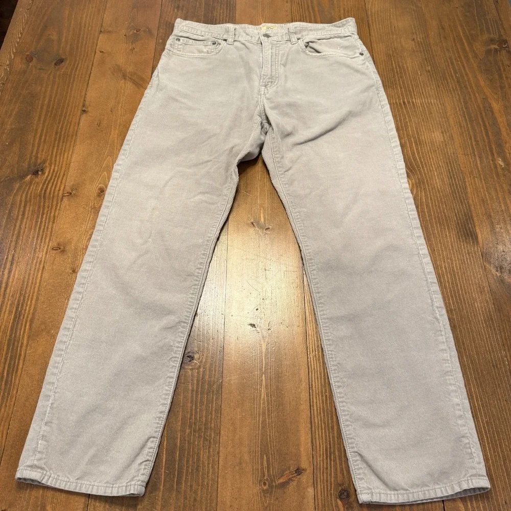 J. Crew‎ Men's Gray Corduroy Straight Leg Pants Style 770 Size 34x30